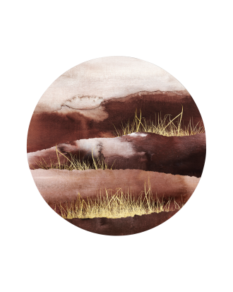 Malerifabrikken - Tavla Golden Land 1 - Röd - 90X90