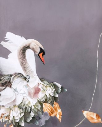 Malerifabrikken - Poster Swan Gold 2 - Grå - 70X100