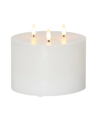 Star Trading - LED Blockljus Flamme - Vit