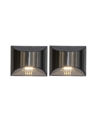 Star Trading - Solcells vägglykta Wally 2 p - Silver