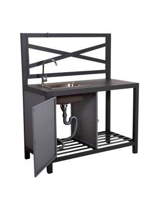 Martinsen - Utekök med diskbänk Tampa - Grå