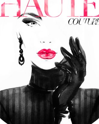 Malerifabrikken - Tavla Couture 10 - Röd - 90X90