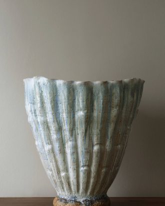 Mimou - Stor handdrejad glaserad keramikkruka - Multi