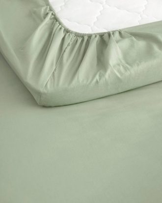 Ellos - Dra på-lakan Heaven i bomull - Grön - 140X200