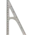 Monograph - Triangel linjal, Silver finish - Silver