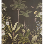 Wallpaper by ellos - Tapetprov Vintage Garden Brunsvart - Svart
