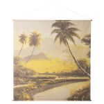 HKliving - Väggbonad XXL, Jungle Landscape - Gul - 154X154