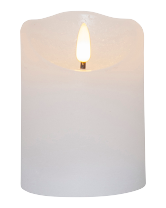 Star Trading - Blockljus Flamme Rustic LED 10 cm - Vit