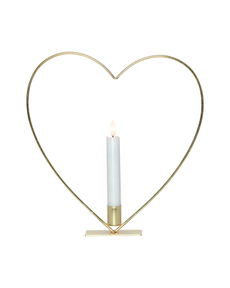 Star Trading - Inomhusdekoration Flamme Heart - Mässing