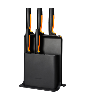 Fiskars - Knivblock i plast med 5 knivar