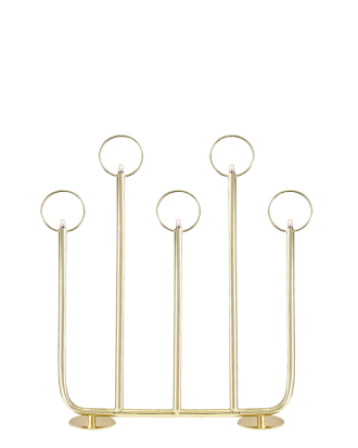 Globen Lighting - Adventsljusstake Natale 5 - Mässing