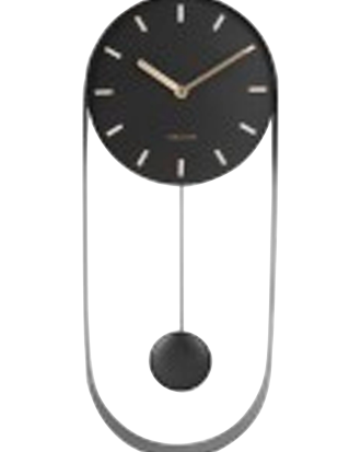 Karlsson - Väggklocka Berlockpendel - Svart