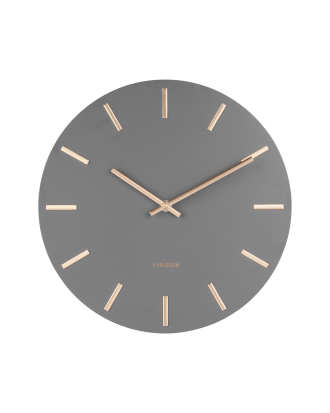 Karlsson - Väggklocka Charm Steel Small - Grå