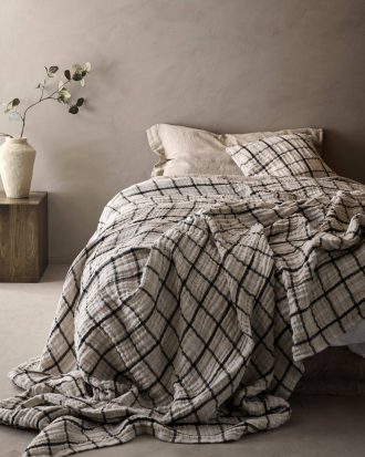 Ellos - Överkast Flora Big Check - Multi - 260X260