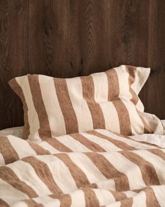 Ellos - Örngott Candice Block Stripe i tvättat lin - Multi - 50X60