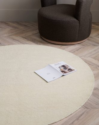 Ellos - Ullmatta Bergamo Round - Vit - 200