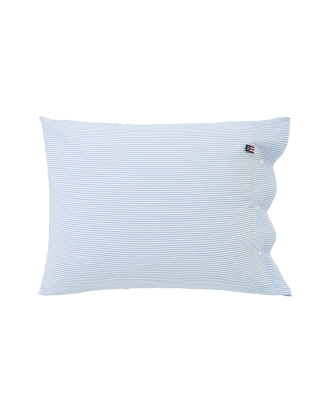 Lexington - Örngott Striped Cotton Seersucker Pillowcase - Blå - 65X65