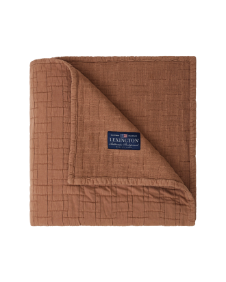Lexington - Överkast Basket Structured Cotton Bedspread - Brun - 260X240