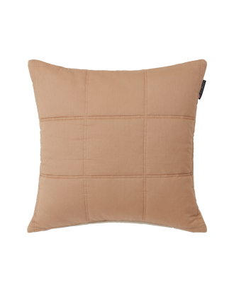 Lexington - Kuddfodral Check Quilted Viscose Sateen Pillow Cover - Beige - 50X50