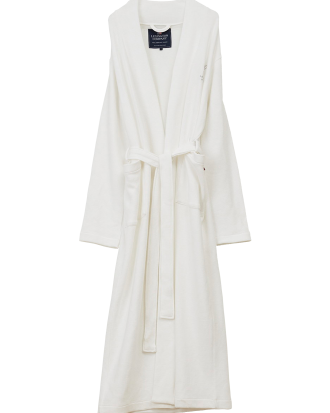 Lexington - Morgonrock Aubrey Cotton Waffle Robe - Vit - 46