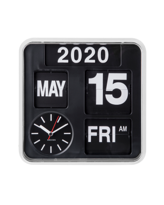 Karlsson - Kalenderklocka Mini Flip - Vit