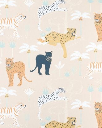 Majvillan - Tapetprov Black panther Creamy orange - Orange