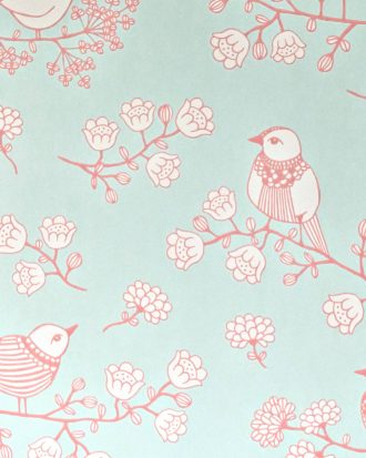 Majvillan - Tapetprov Sugar tree Turkos - Blå