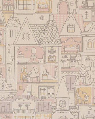 Majvillan - Tapetprov Dollhouse Wool white - Vit