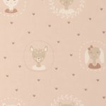 Majvillan - Tapetprov Hearts Dusty warm pink - Rosa