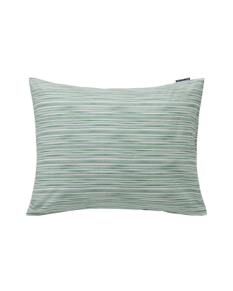Lexington - Örngott Striped Cotton Poplin Pillowcase - Grön - 50X60