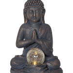 Star Trading - Solcellsdekoration Buddha - Grå