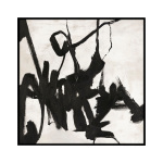 Malerifabrikken - Originalmålning Playblack 1 , med ram - Svart - 100X100