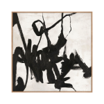 Malerifabrikken - Originalmålning Playblack 1, med ram - Svart - 100X100