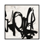 Malerifabrikken - Originalmålning Playblack 2 , med ram - Svart - 100X100