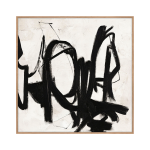 Malerifabrikken - Originalmålning Playblack 2, med ram - Svart - 100X100