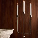 Ellos - ROJA 3 armed candle holder - Silver