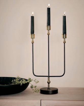 Ellos - ROJA 3 armed candle holder - Svart