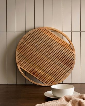 Ellos - Skärbräda Groove Round - Natur