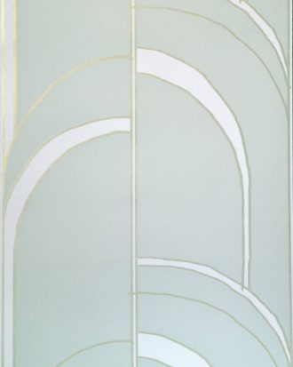 Mimou - Tapetprov Arches Aquablå/guld - Multi