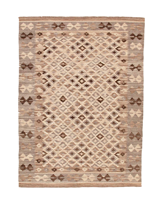 Bargi - Ullmatta Kilim Raw Natural 170x230 cm - Grå - 170X230