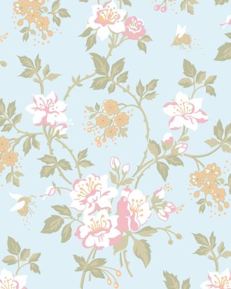 Duro. - Tapetprov Ester Marias Kammare Blå - Blå