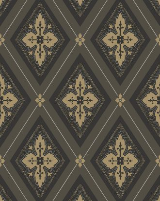 Duro. - Tapetprov Astrid Svart/guld - Svart