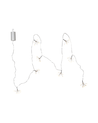 Star Trading - Ljusslinga Dew Drop Flower 6cm - Silver