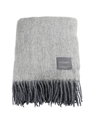 Stackelbergs - Pläd Mohair Blanket Melange - Grå - 130X170