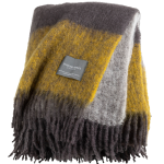 Stackelbergs - Pläd Mohair Blanket Stripe - Grå - 130X170