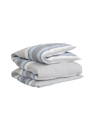 Gant - Påslakan Oxford Stripe Duvet - Grå - 220X220
