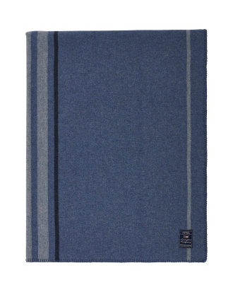 Lexington - Filt Center Striped Recycled Wool/Cashmere Throw - Blå - 130X170