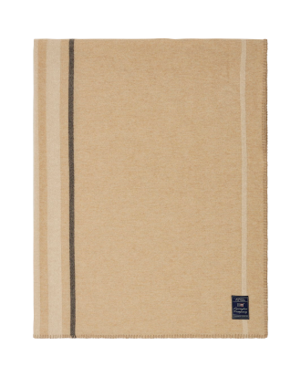Lexington - Filt Center Striped Recycled Wool/Cashmere Throw - Beige - 130X170