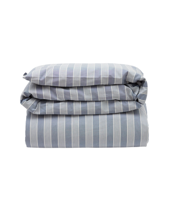 Lexington - Påslakan Striped Lyocell/Cotton Duvet Cover - Blå - 220X220