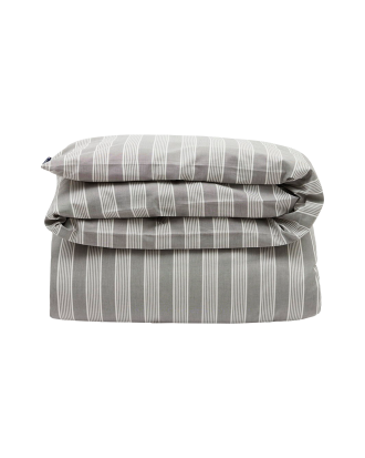 Lexington - Påslakan Striped Lyocell/Cotton Duvet Cover - Grå - 150X210